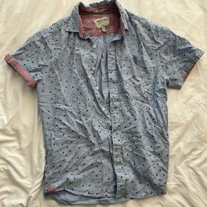 Short Sleeve Oxford Material Button Down